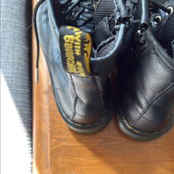 Kids classic black with yellow stitching side zip high tops - Picture 3 of 6